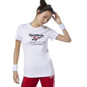 Reebok Classic Logo Crop Top Damen - Weiß - DE 072-PYL